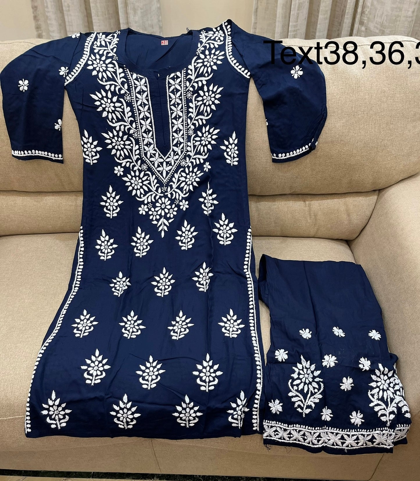 Lucknowi rayon kurti set