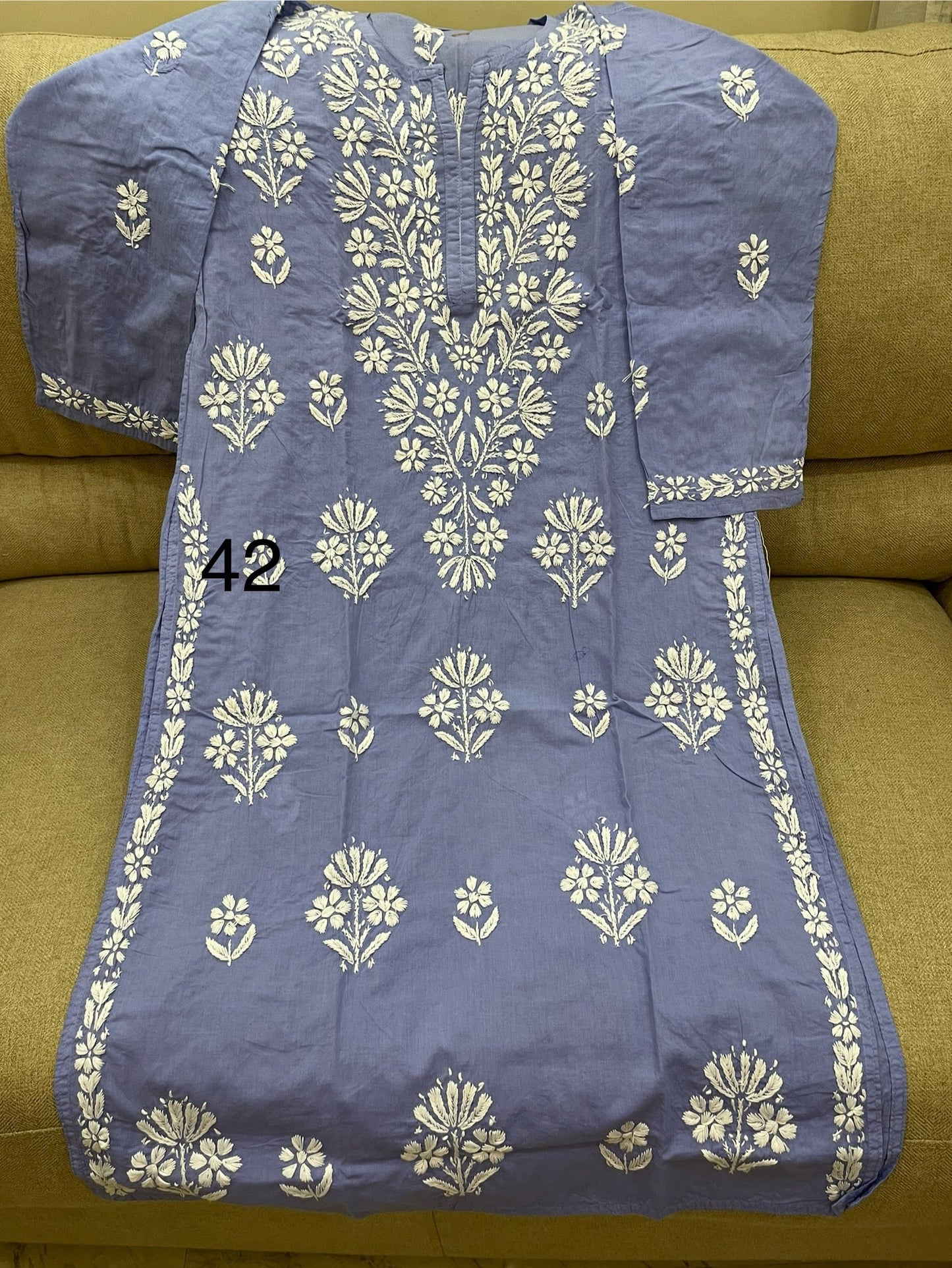Lucknowi Mulmul Cotton kurti || LMUK01