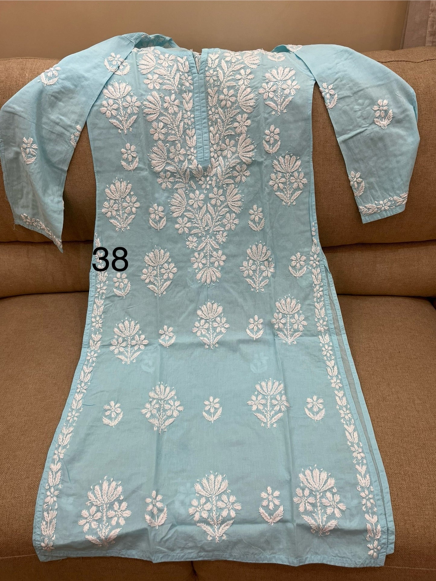 Lucknowi Mulmul Cotton kurti || LMUK07