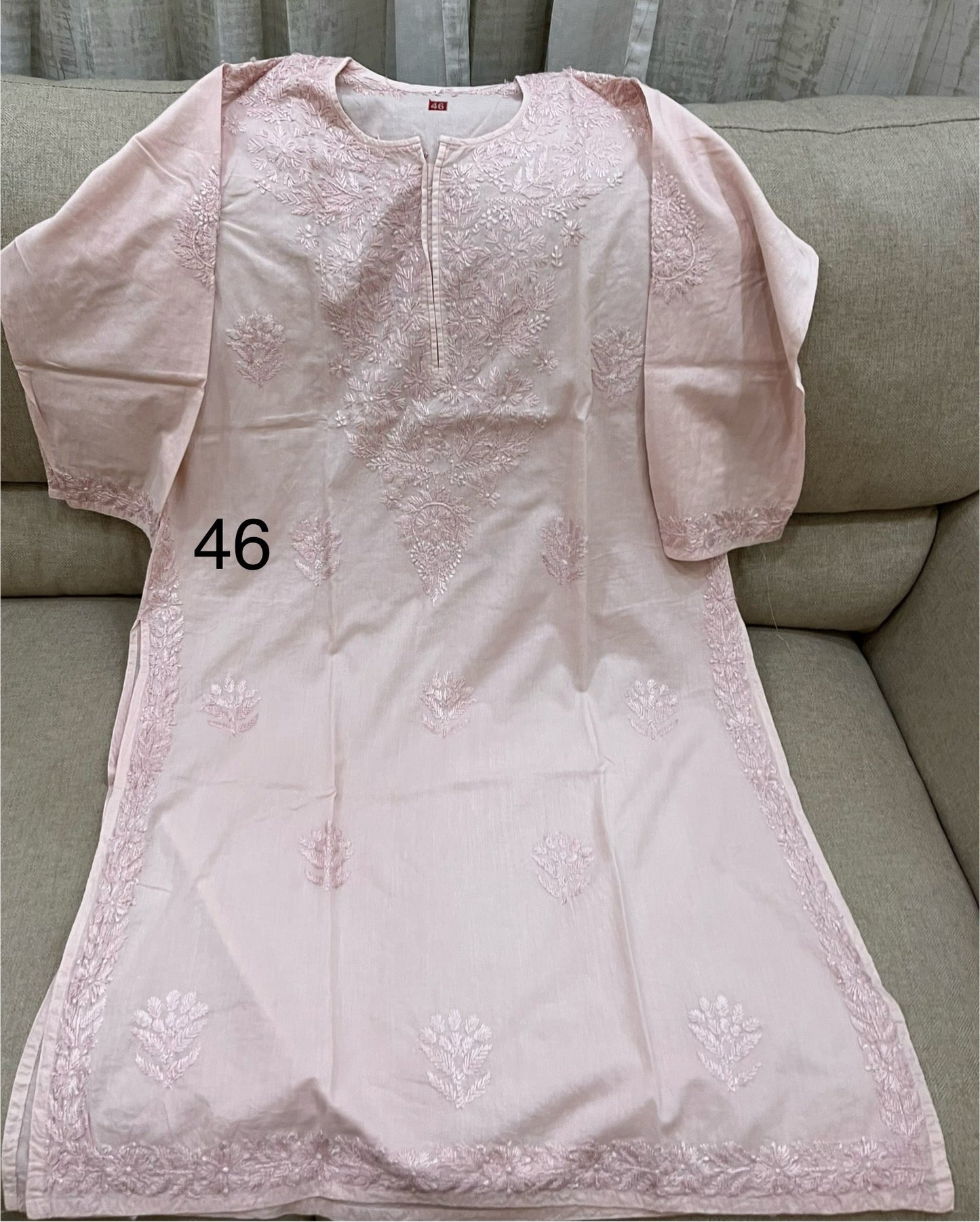 Lucknowi Mulmul Cotton kurti || LMUK02