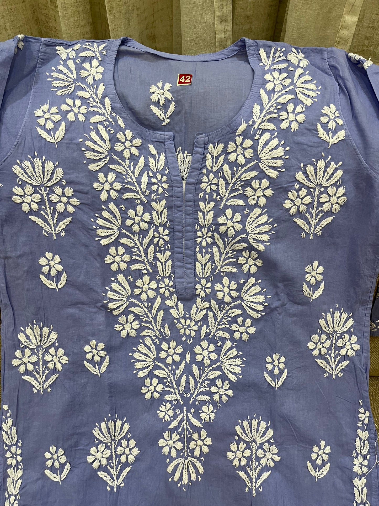 Lucknowi Mulmul Cotton kurti || LMUK01