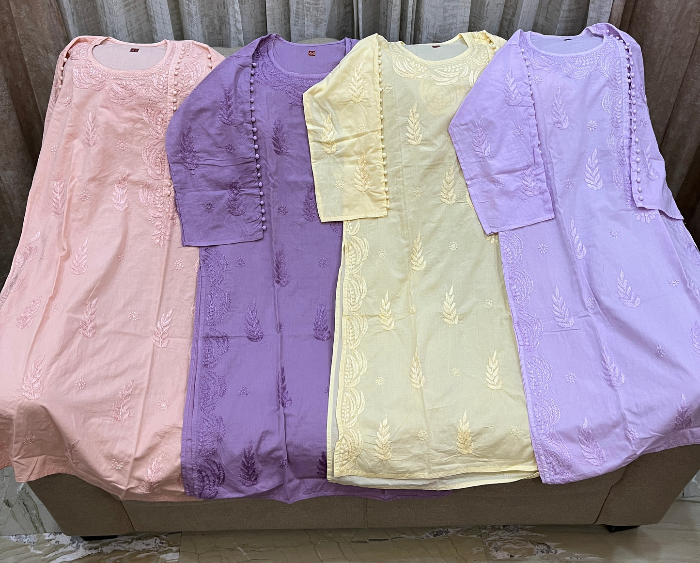 Lucknowi Mulmul Cotton kurti || LMCK07