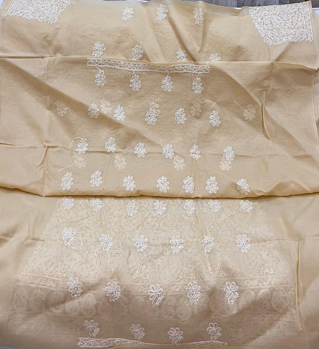 Cotton Chikankari dress material