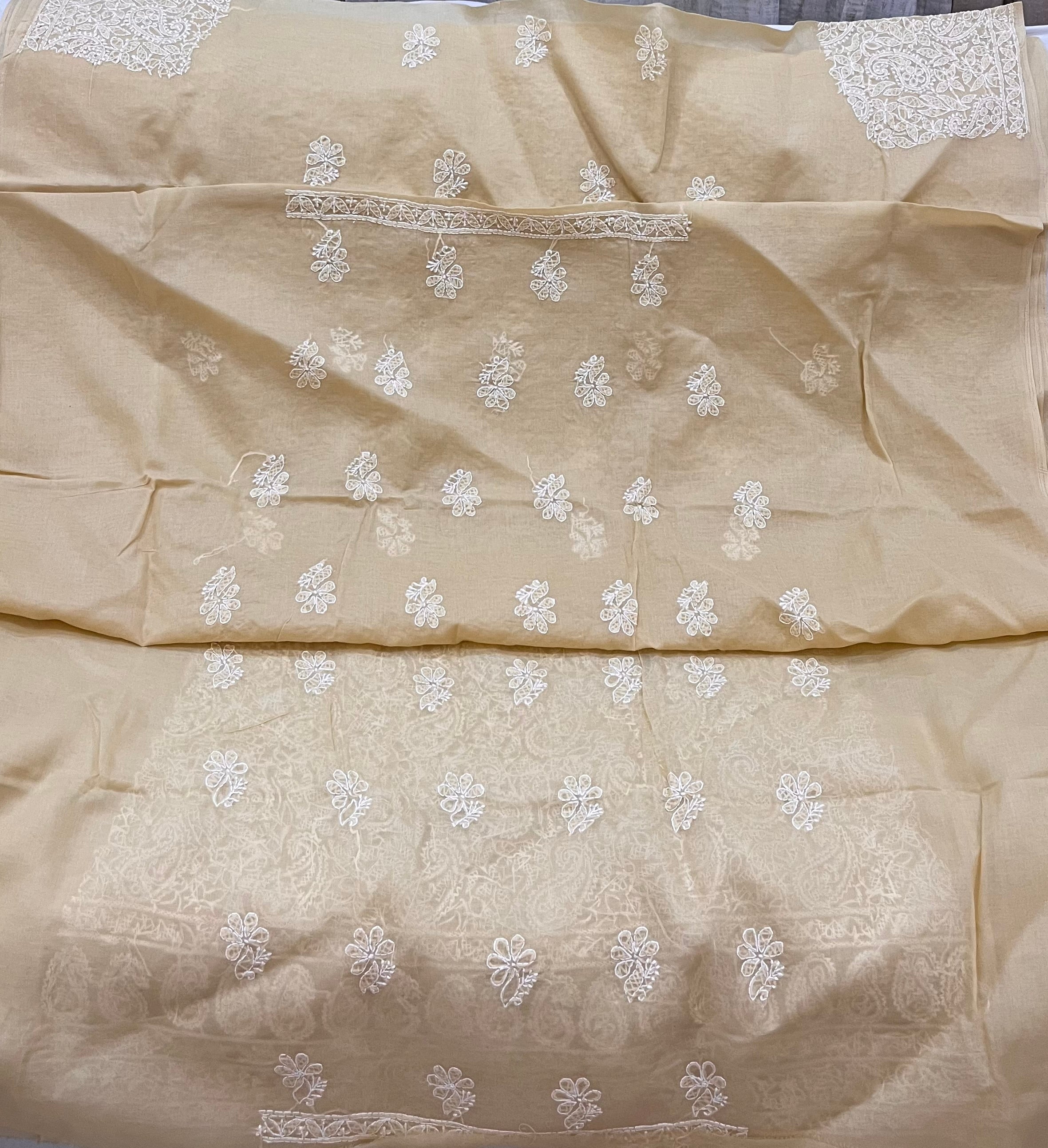 Cotton Chikankari dress material