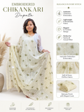 Chikankari Georgette dupatta /kurti piece TD007