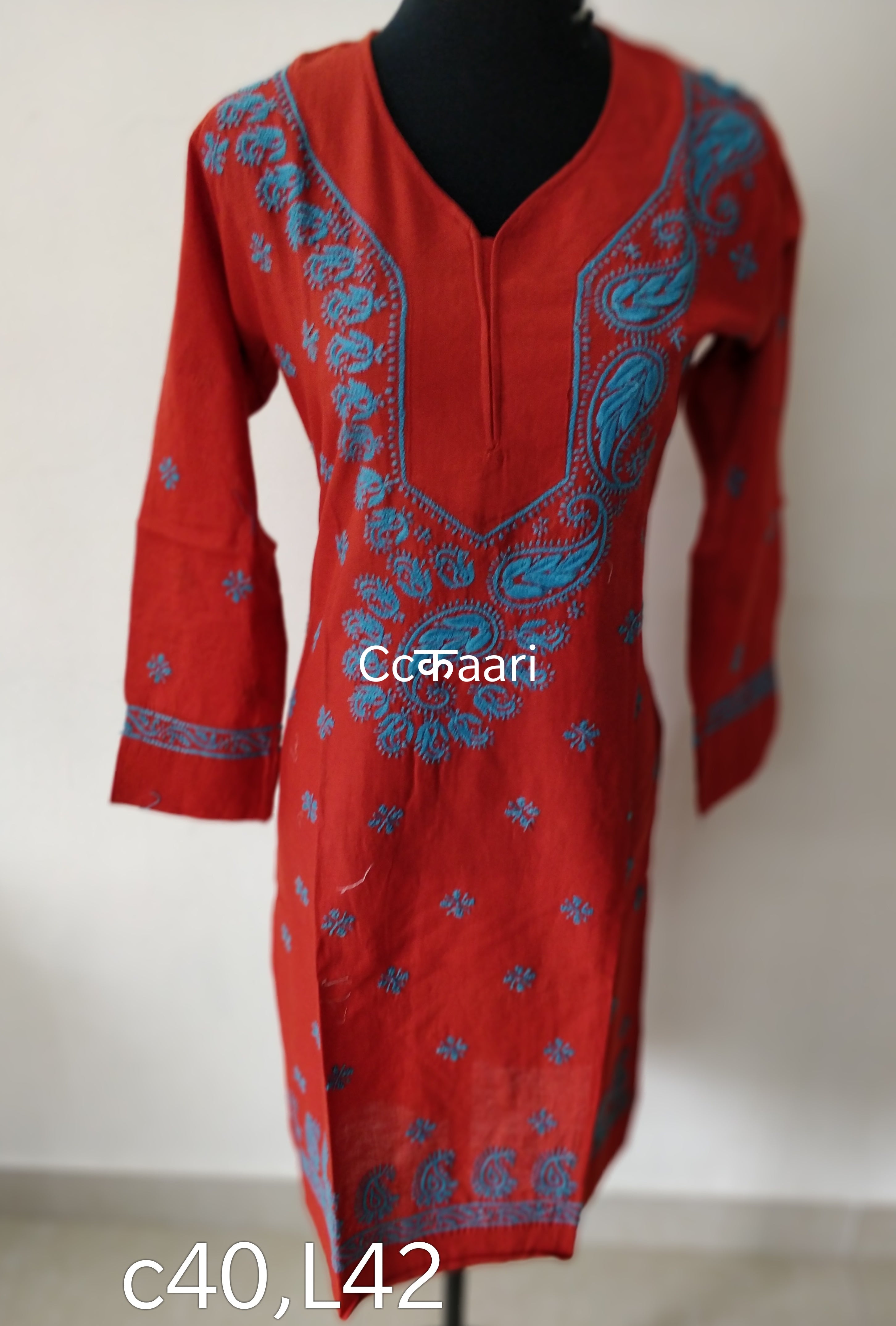 Lucknowi cotton kurti || Cot9