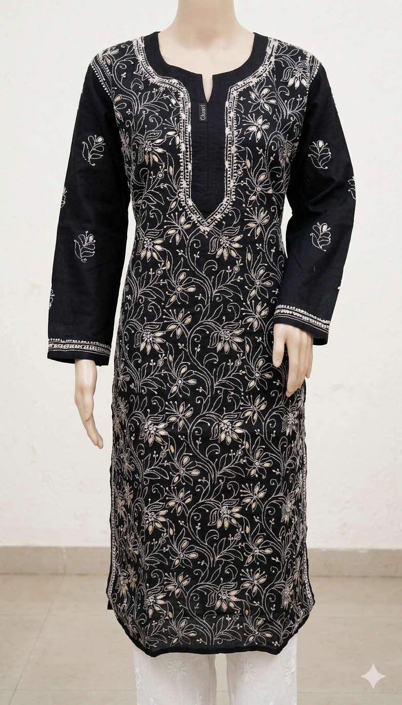 Lucknowi cotton gotta patti kurti || C227