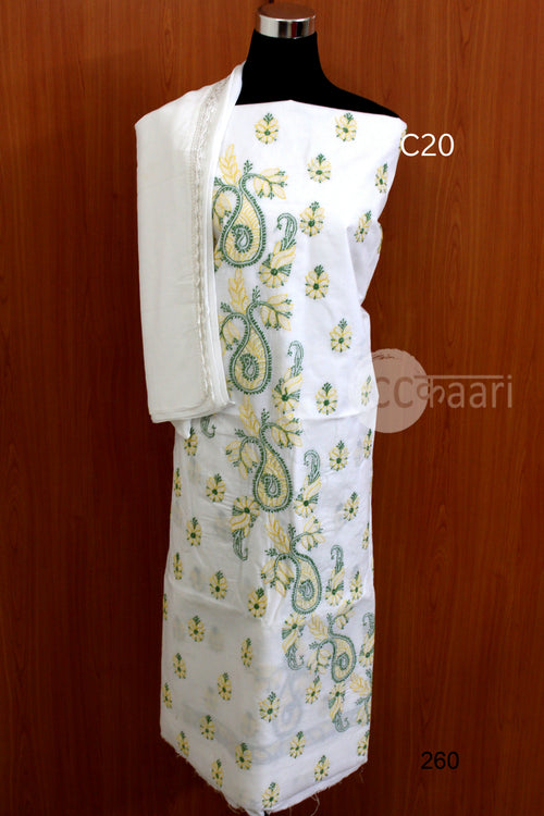 Cotton Chikankari dress material