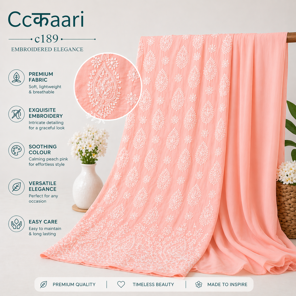 Cotton Chikankari dress material