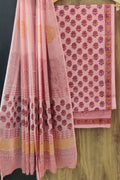 Hand block cotton dress material