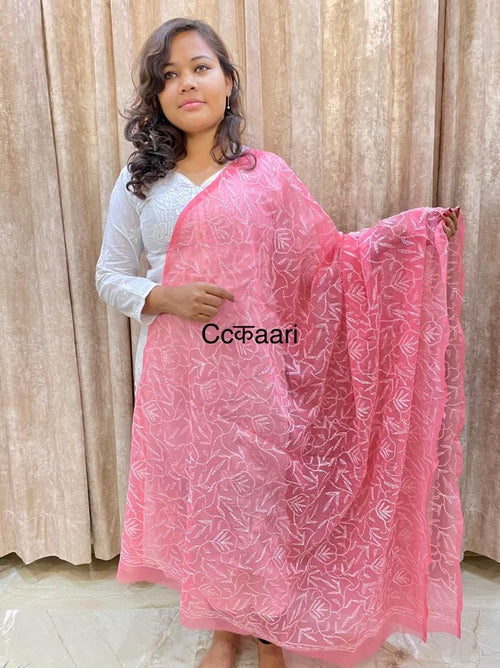 Chikankari Georgette dupatta /kurti piece TD002