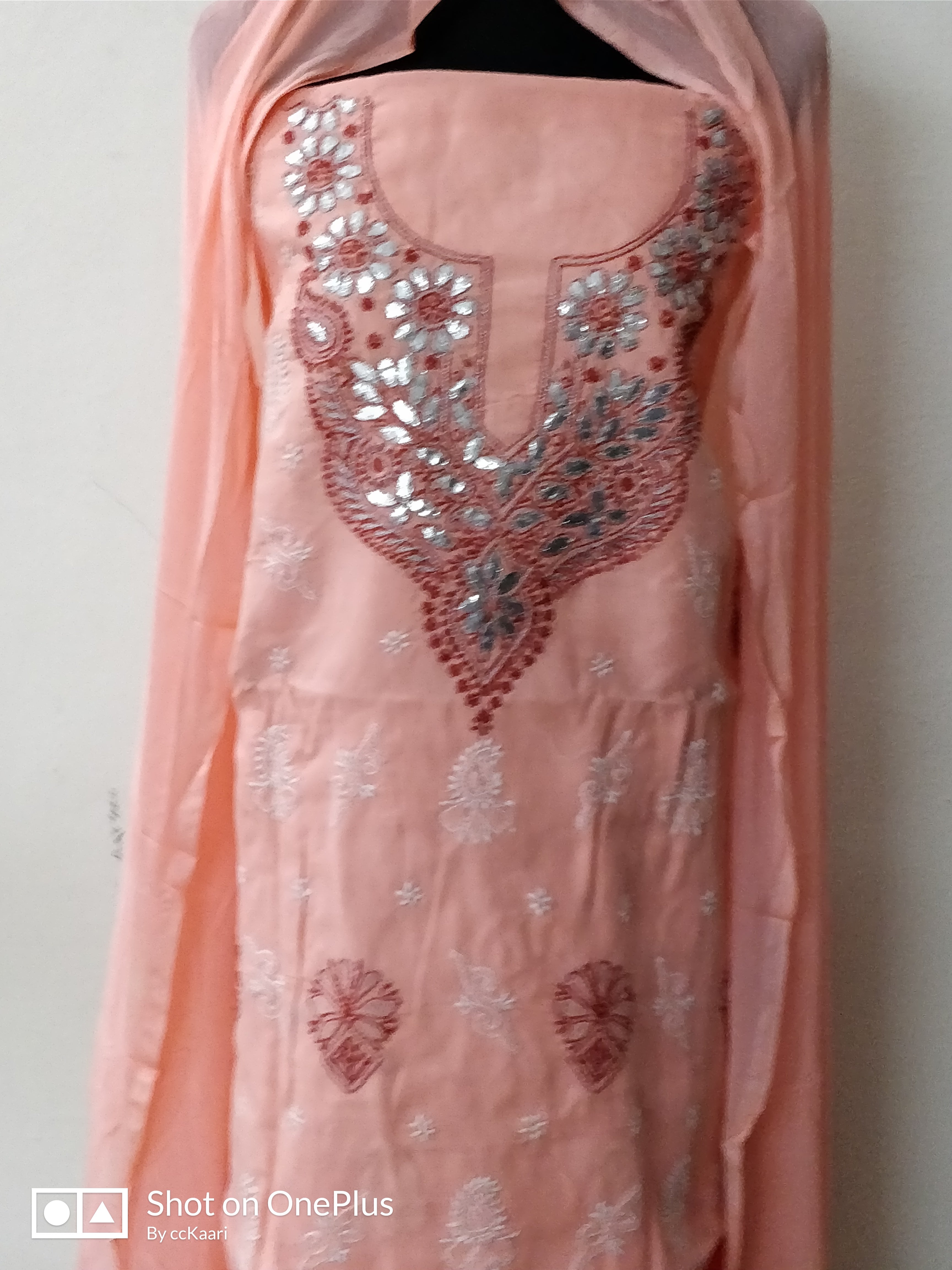 Cotton Chikankari dress material