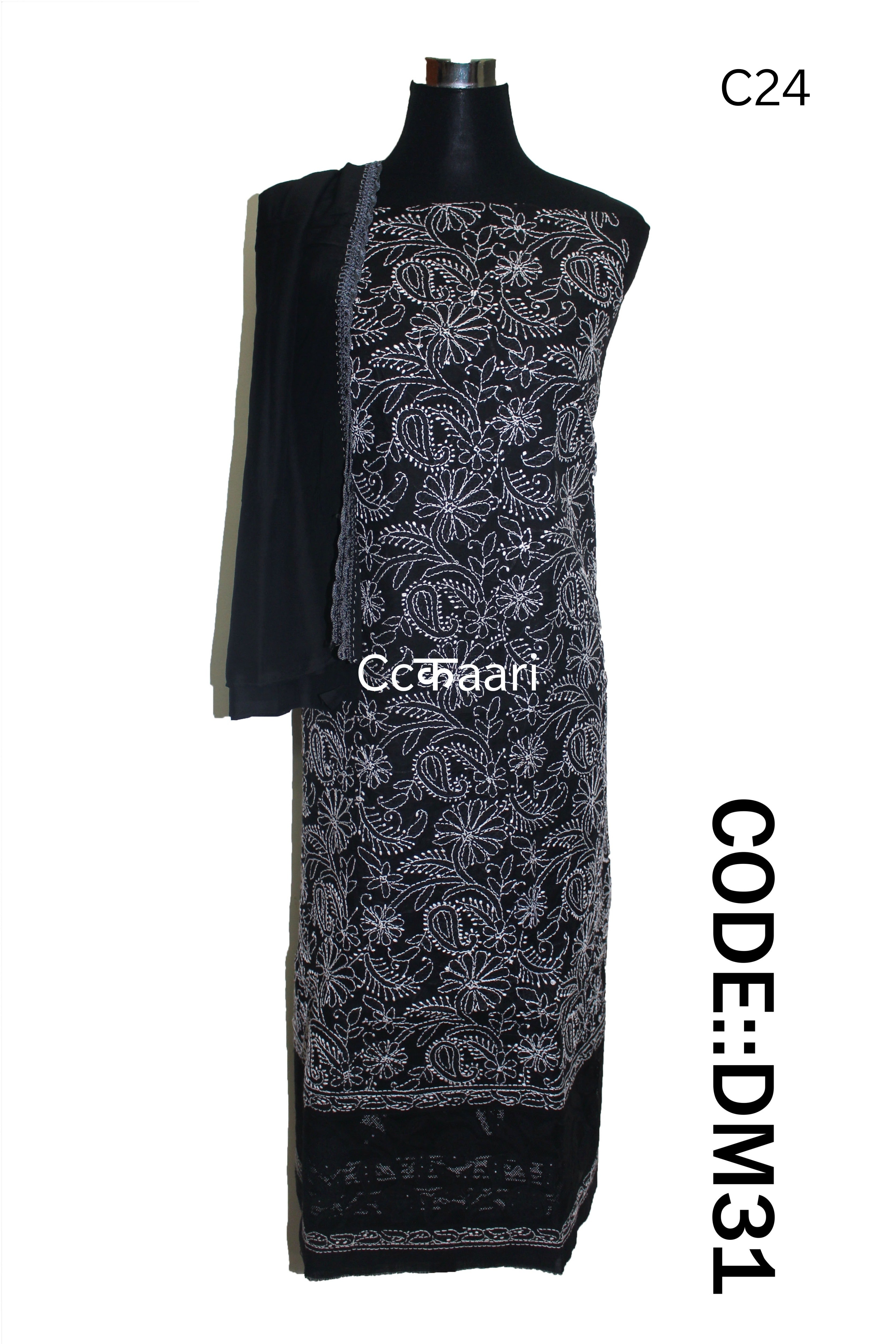 Cotton Chikankari dress material