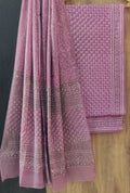 Hand block cotton dress material