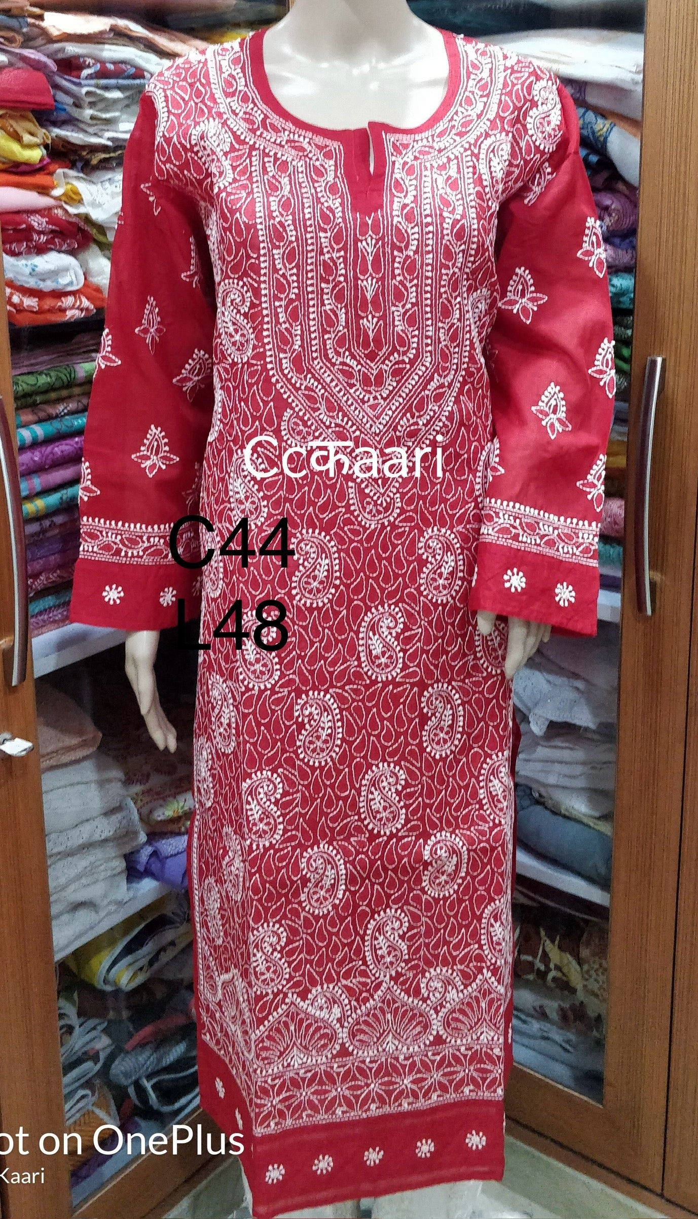 Lucknowi cotton kurti || C265