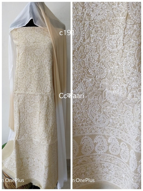 Cotton Chikankari dress material