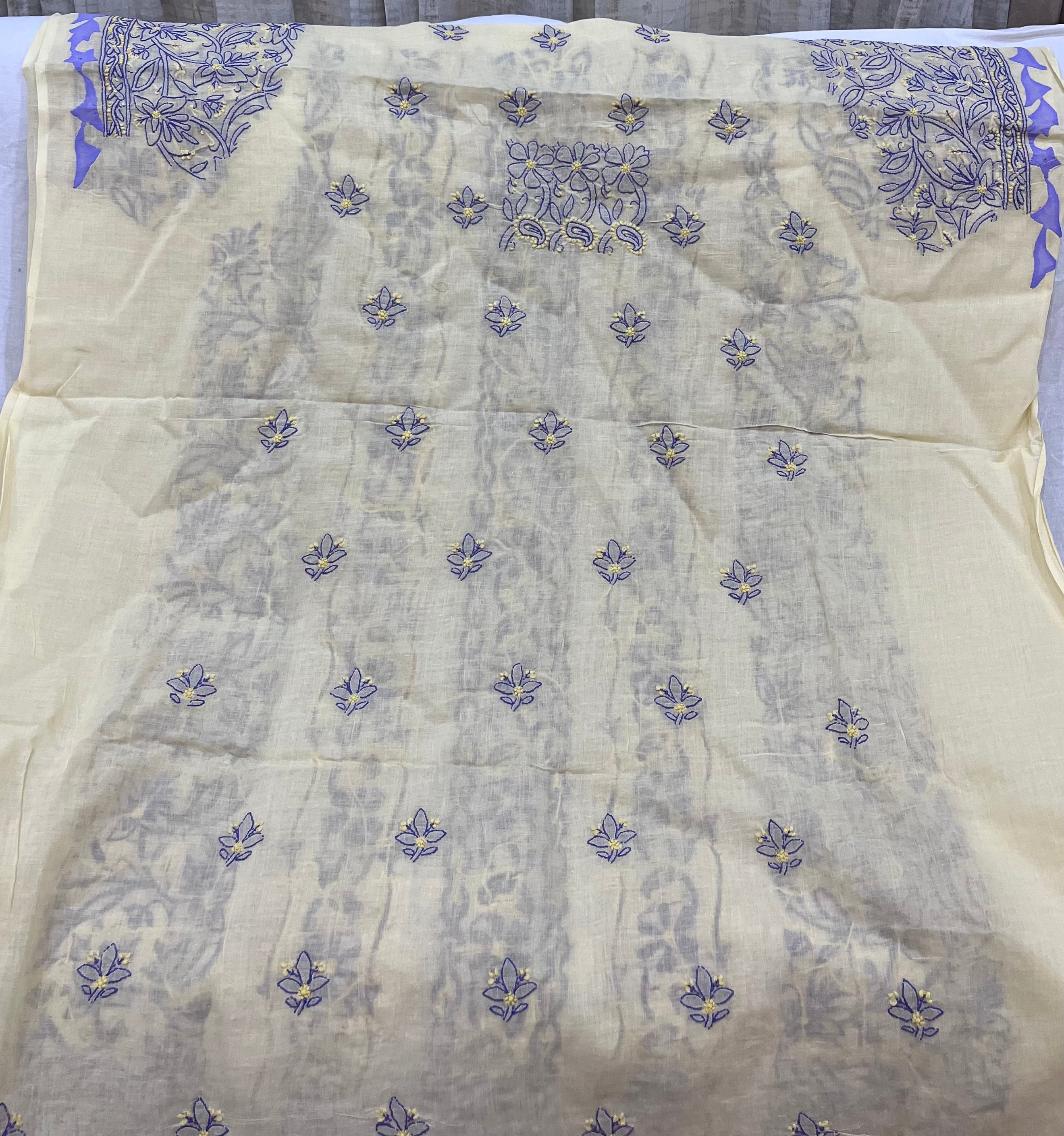 Cotton Chikankari dress material