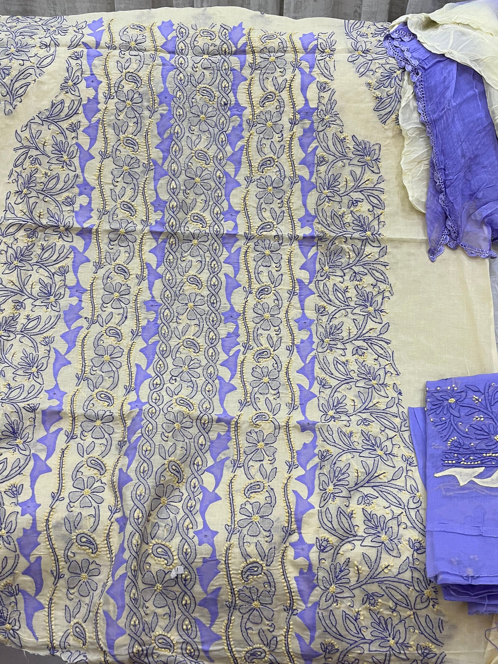 Cotton Chikankari dress material