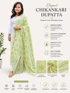 Chikankari Georgette dupatta /kurti piece TD003