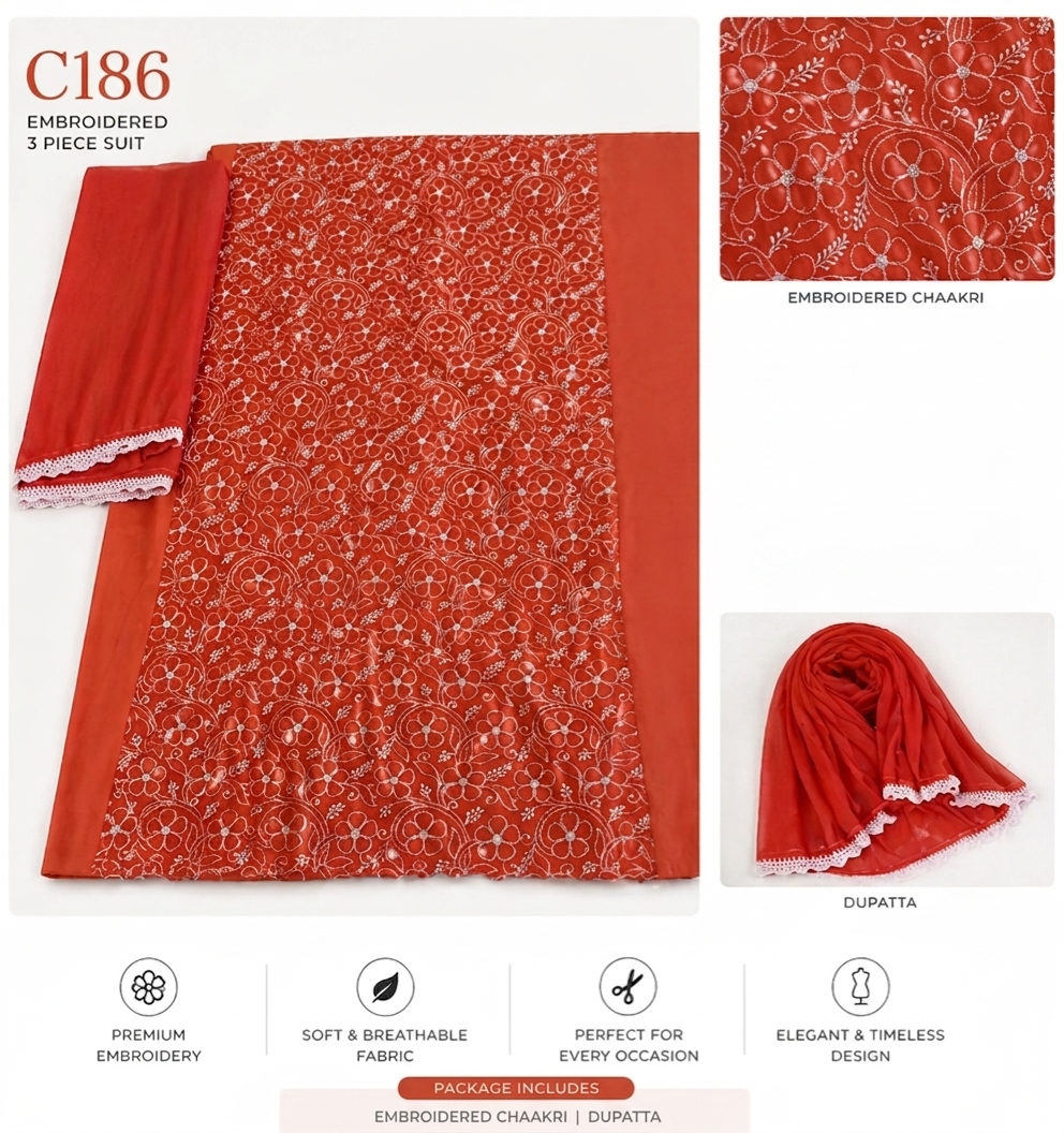 Cotton Chikankari dress material