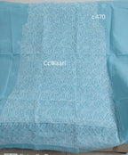Cotton Chikankari kurti piece