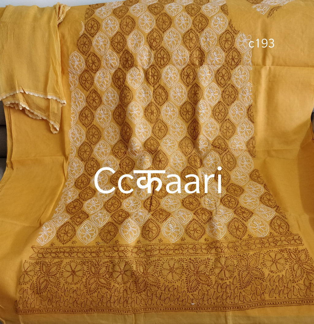 Cotton Chikankari dress material