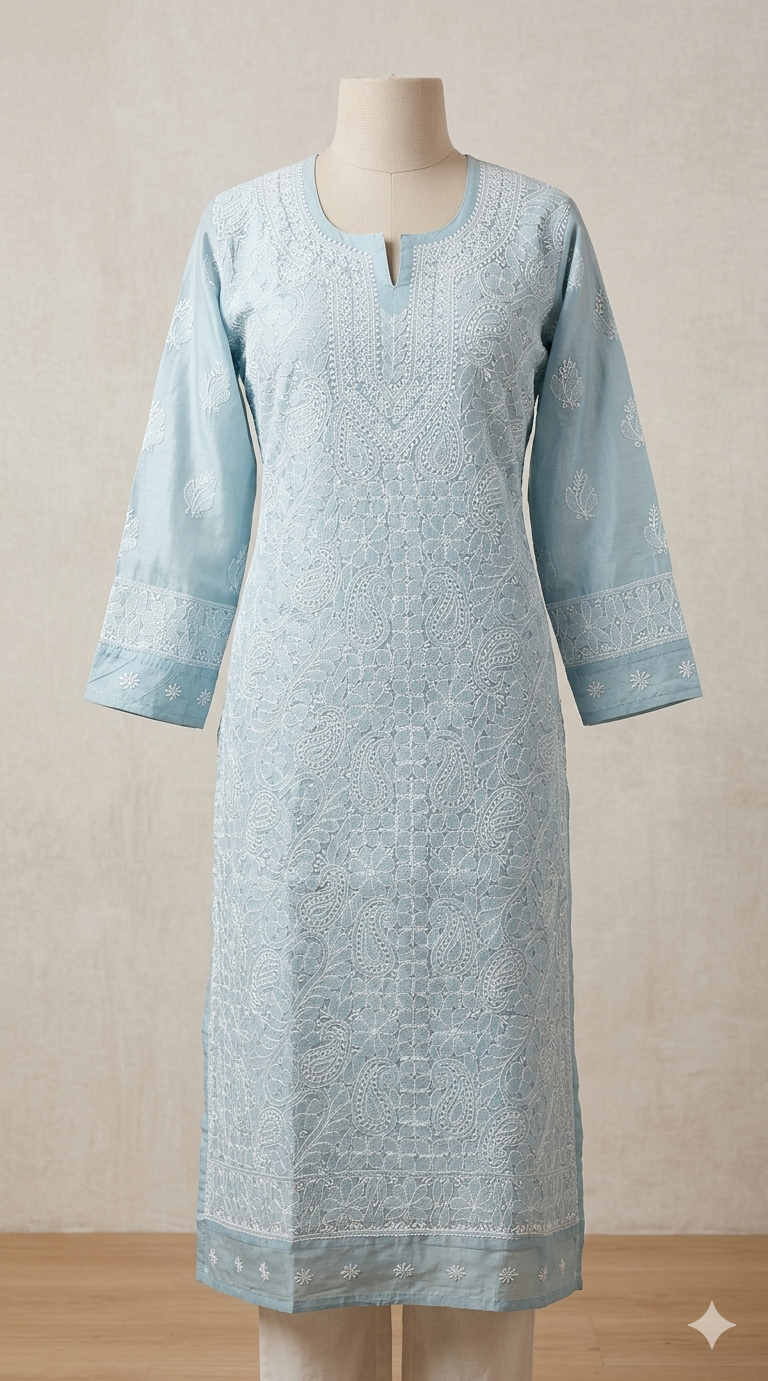 Lucknowi cotton kurti || C280