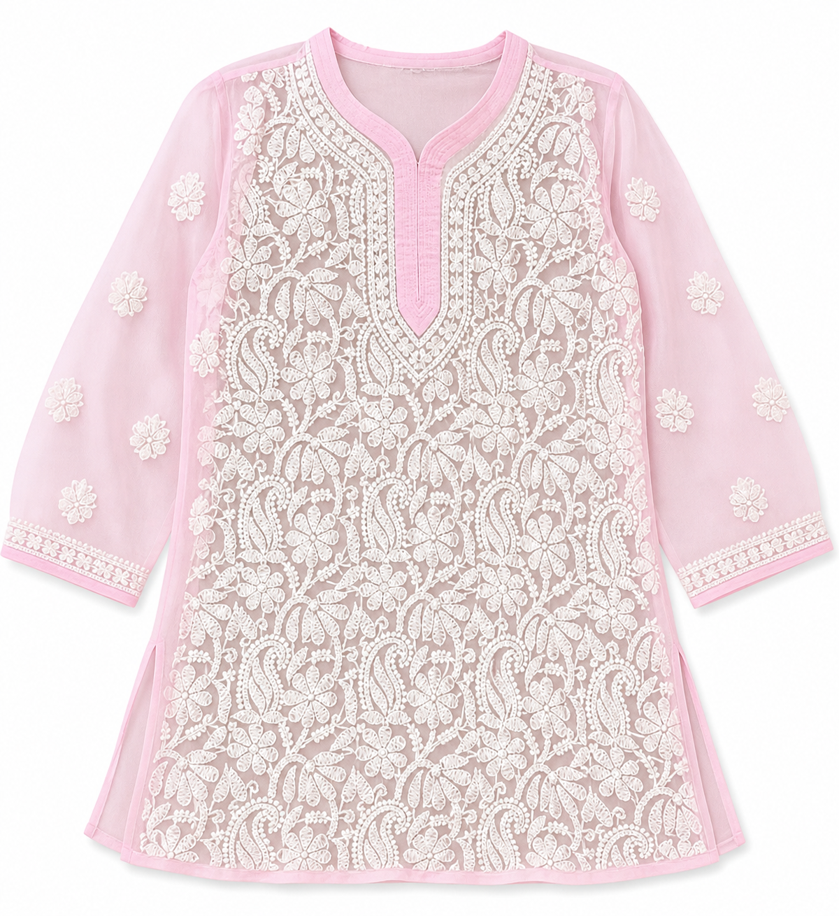 Lucknowi georgette short top || LGST08