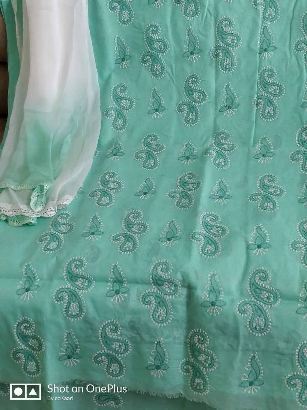 Cotton Chikankari dress material