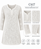 Lucknowi georgette short top || LGST03