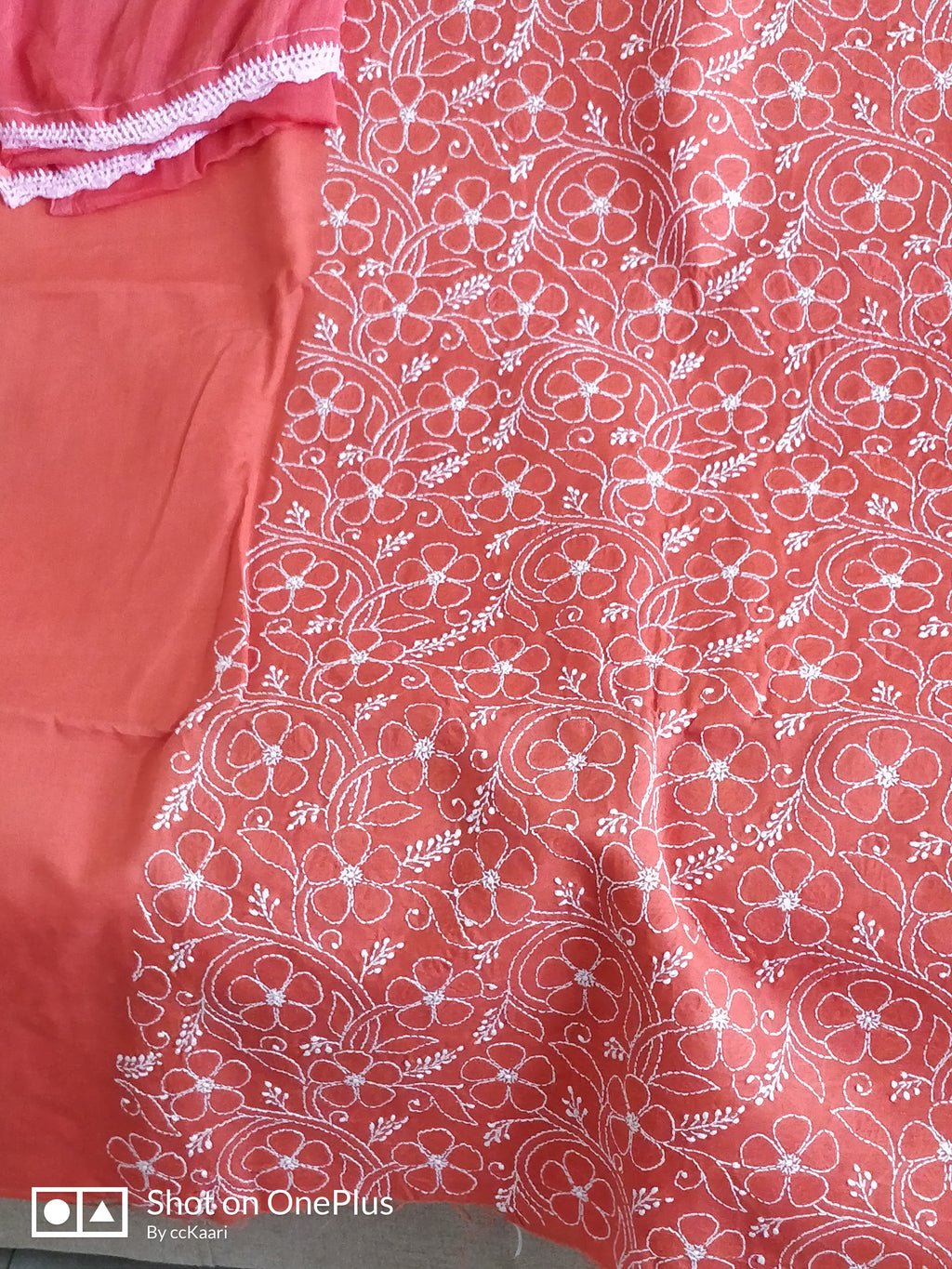 Cotton Chikankari dress material