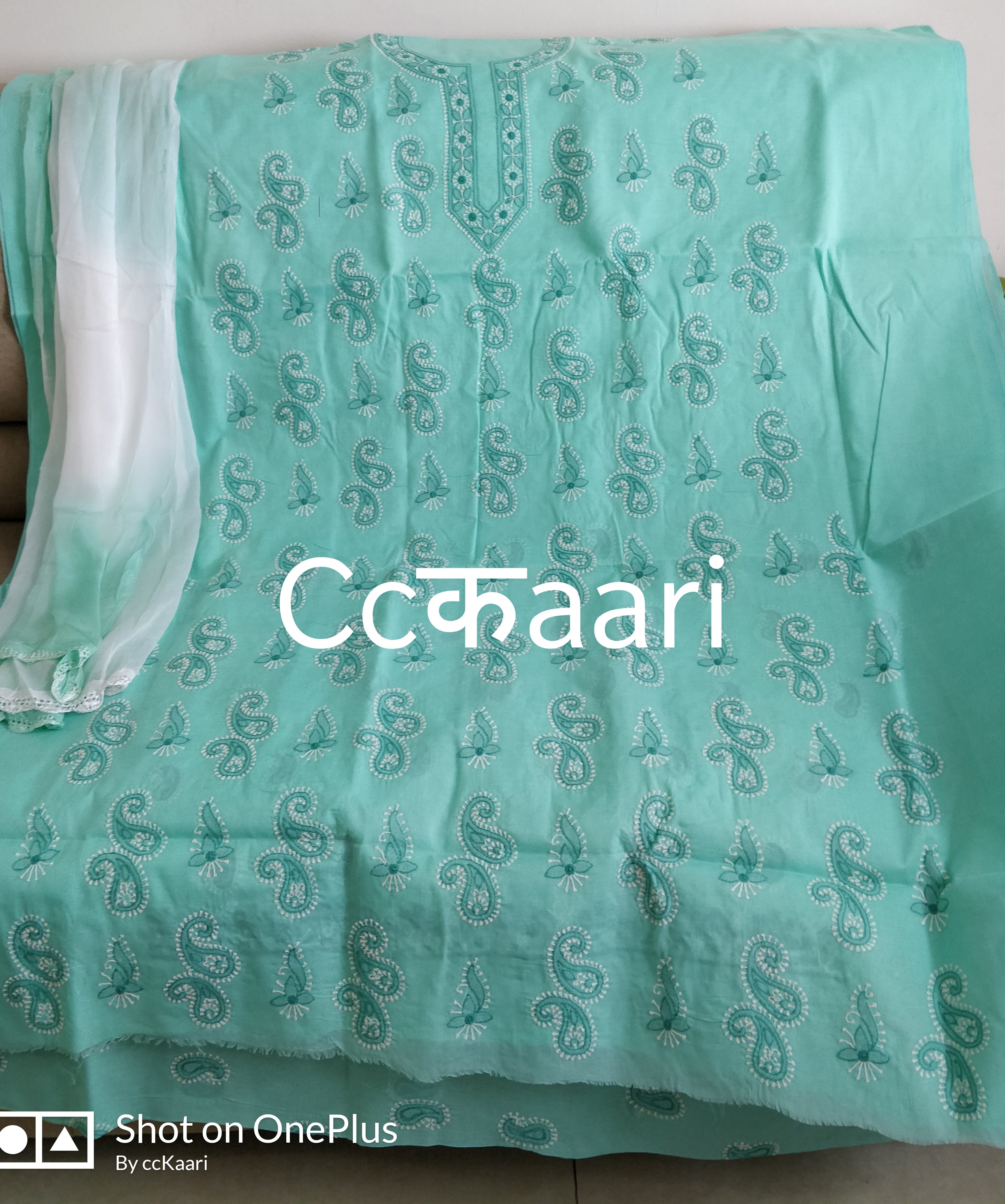 Cotton Chikankari dress material