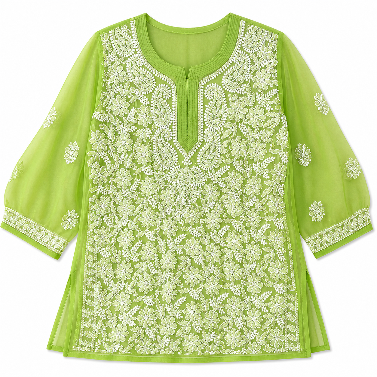 Lucknowi georgette short top || LGST04