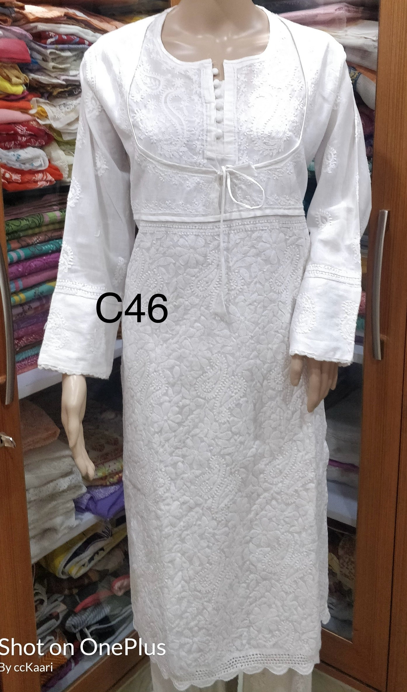 Lucknowi cotton kurti ||