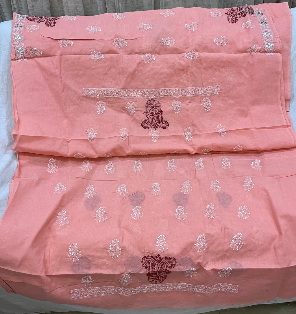 Cotton Chikankari dress material