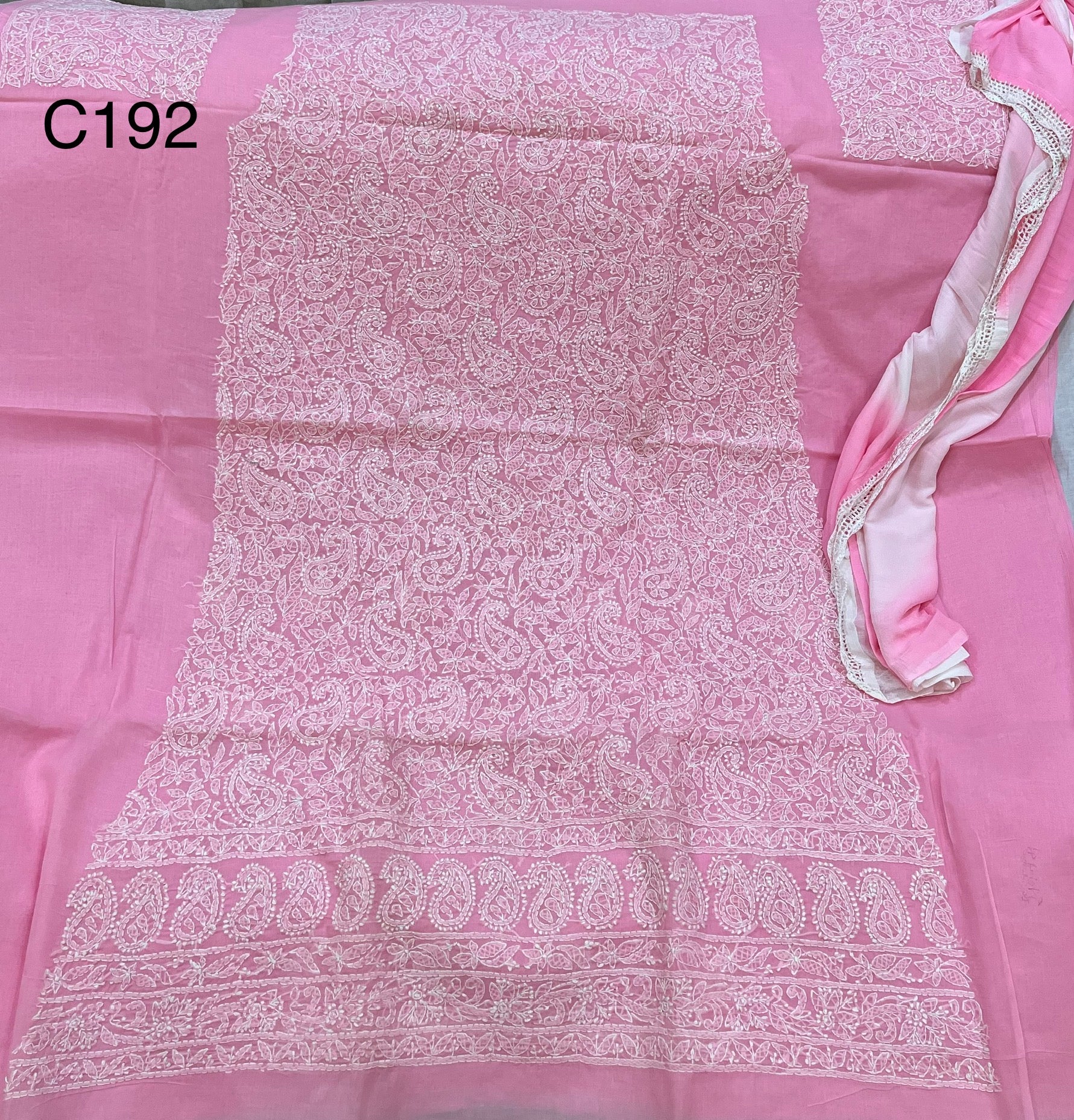 Cotton Chikankari dress material