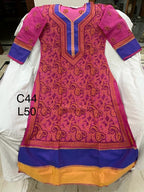 Lucknowi silk and cotton mix kurti || Cot16