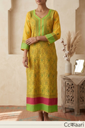 Lucknowi silk and cotton mix Kurti || C456 (cc3)