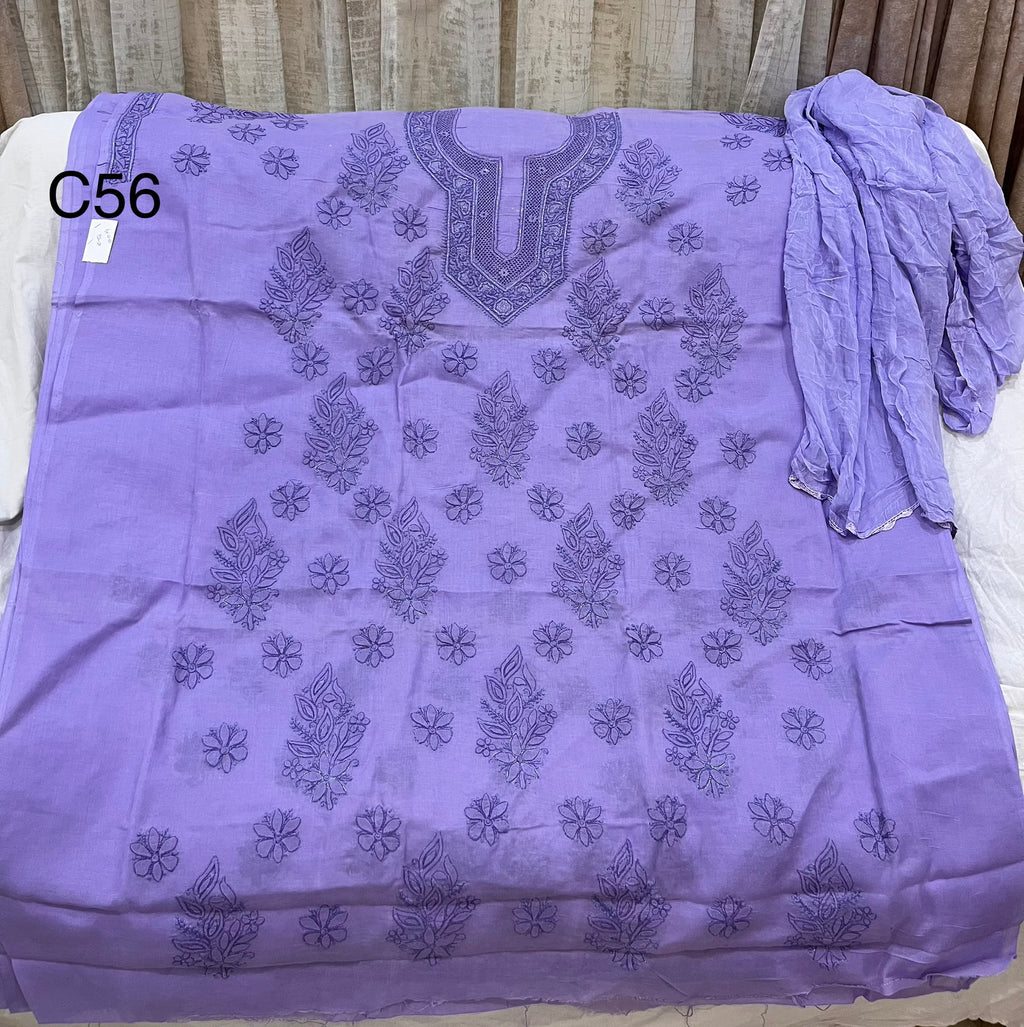 Cotton Chikankari dress material
