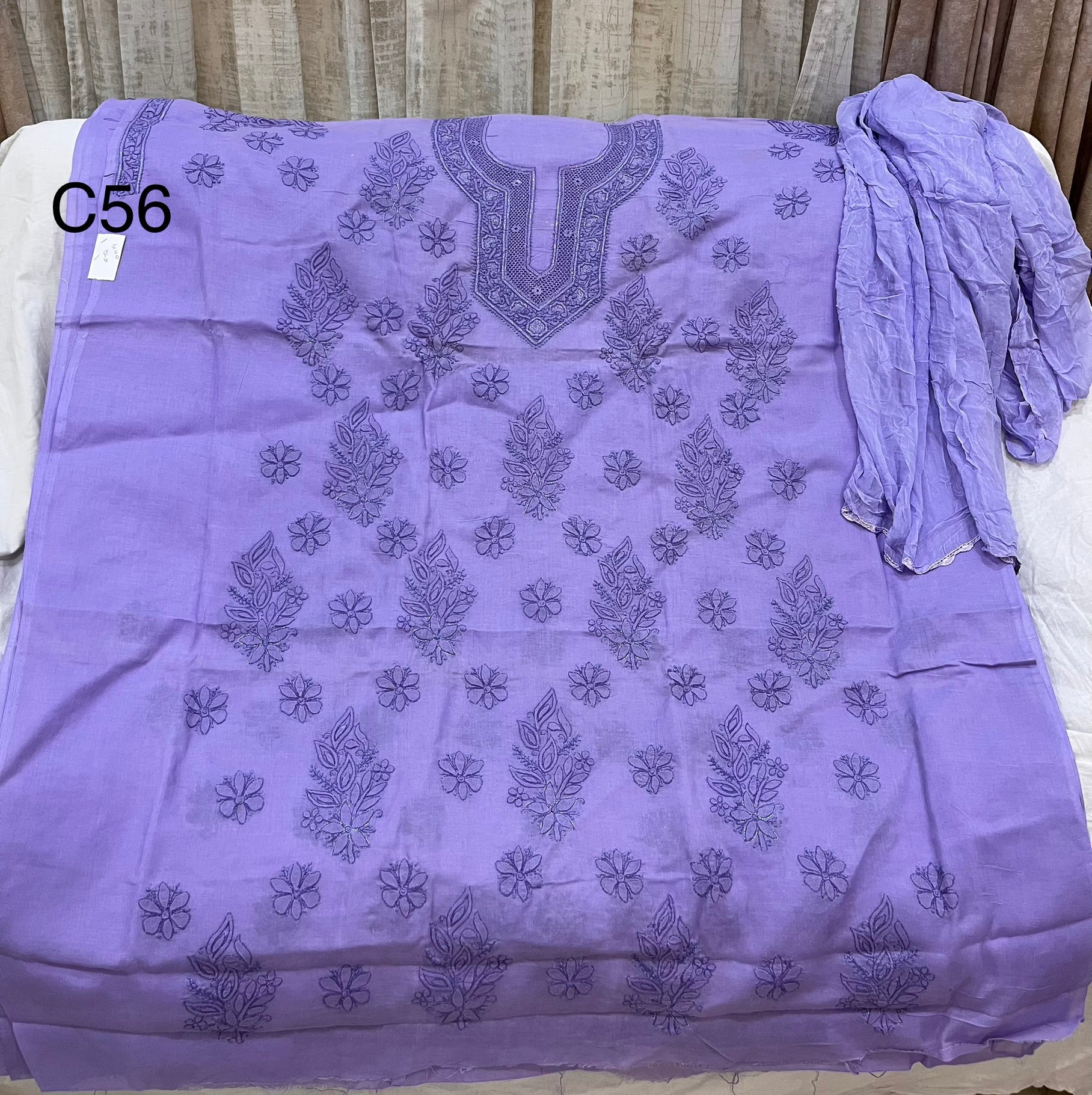 Cotton Chikankari dress material
