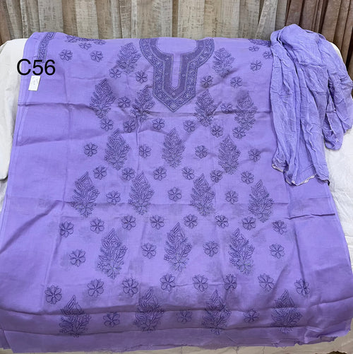 Cotton Chikankari dress material