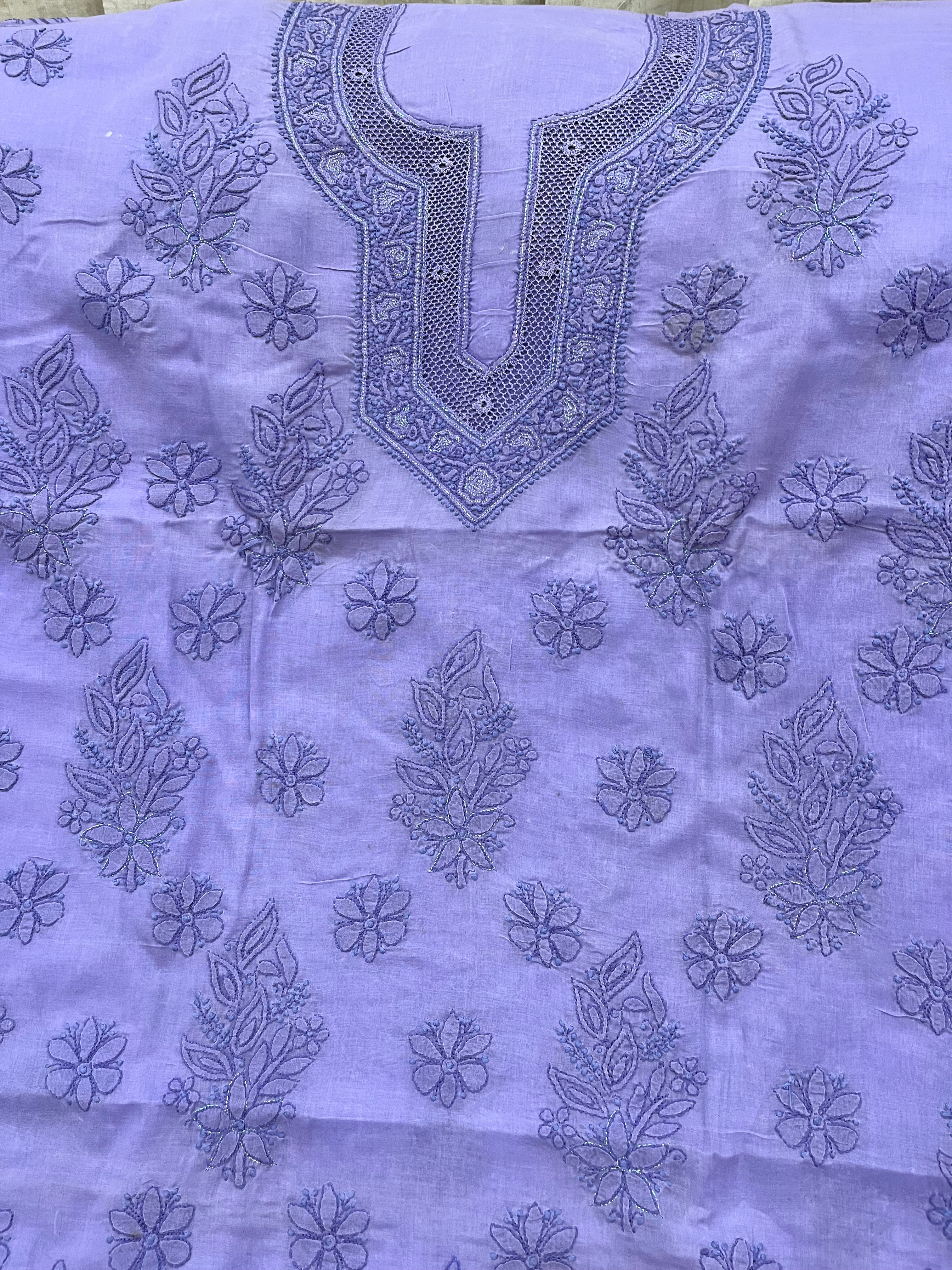 Cotton Chikankari dress material