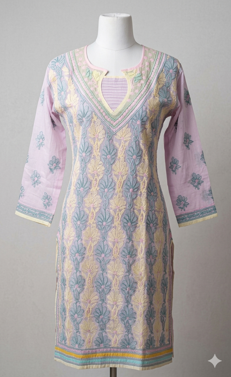 Lucknowi cotton kurti || Cot3