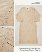 Lucknowi Mulmul Cotton kurti || LMCK09