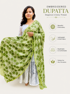 Chikankari Georgette dupatta /kurti piece TD006