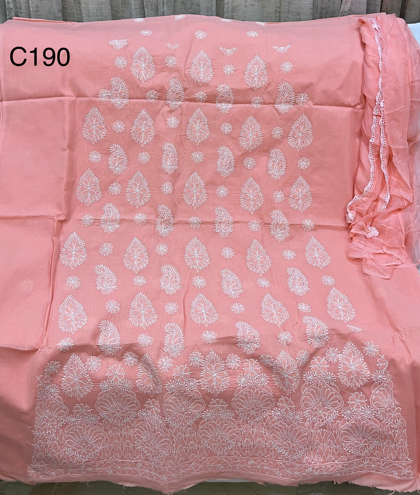 Cotton Chikankari dress material