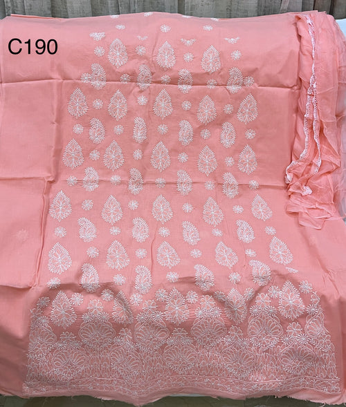Cotton Chikankari dress material