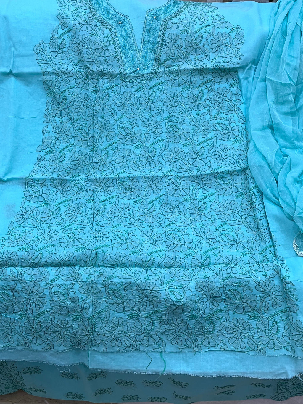 Lucknowi cotton dress material || C57