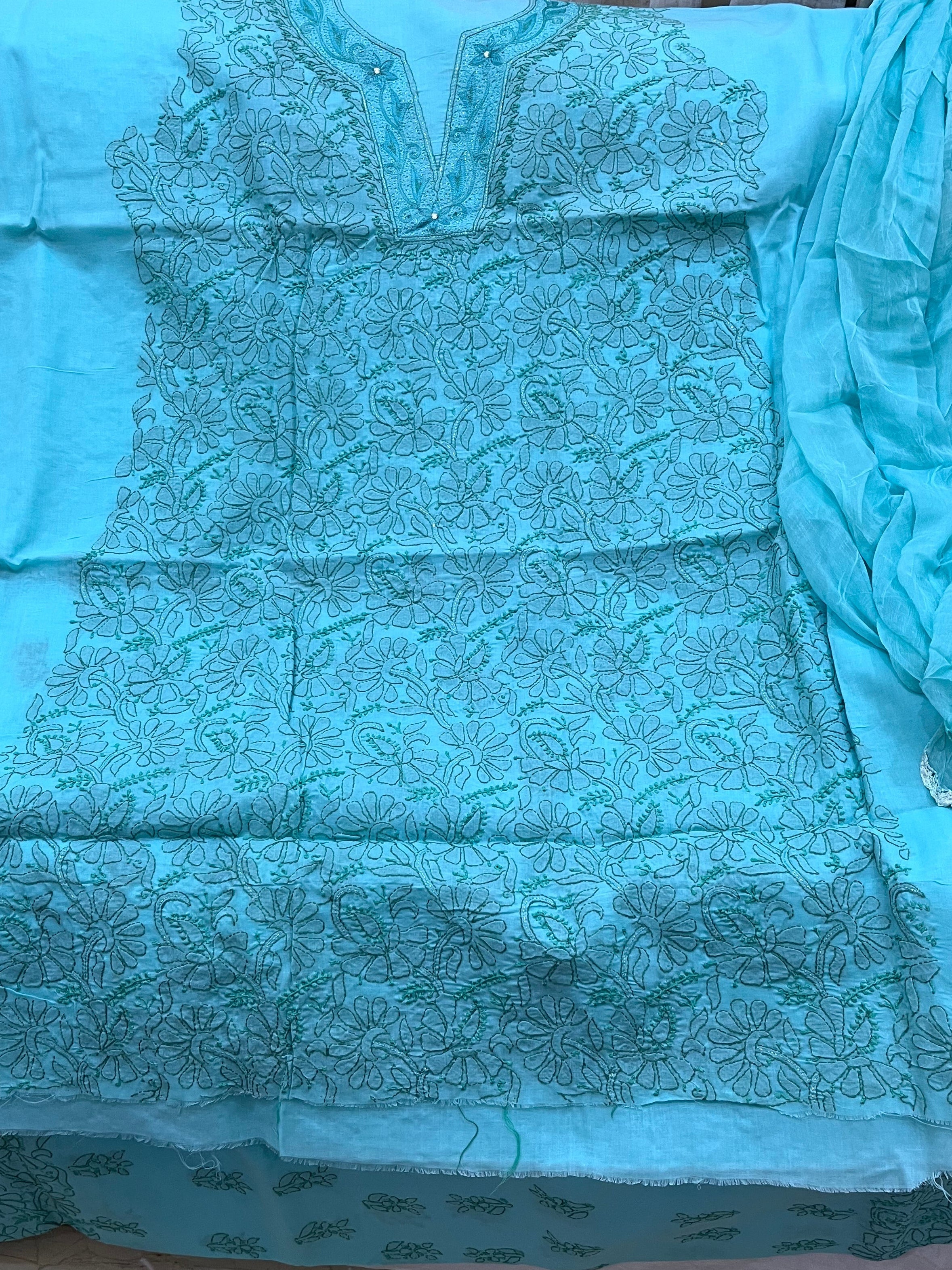 Lucknowi cotton dress material || C57