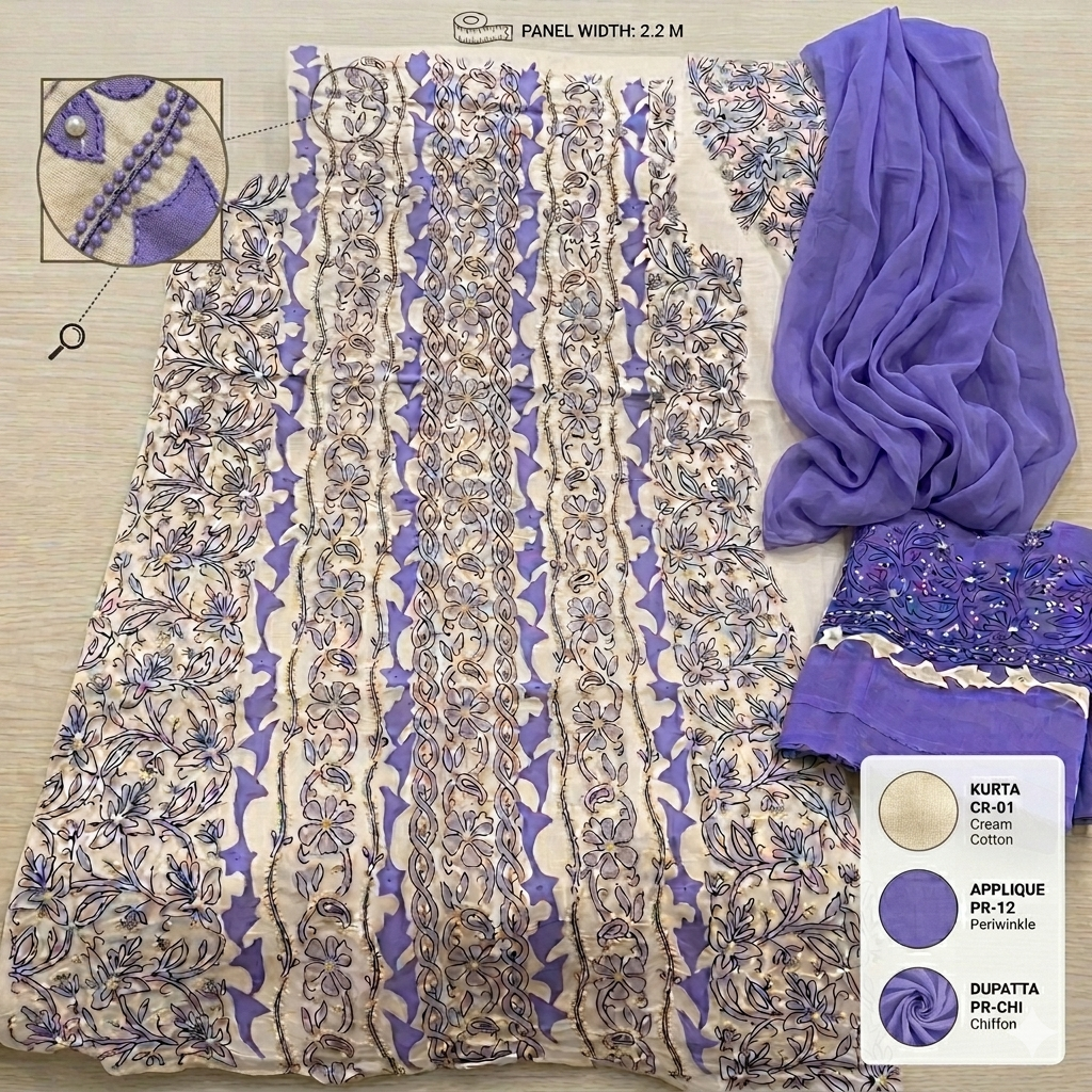 Cotton Chikankari dress material